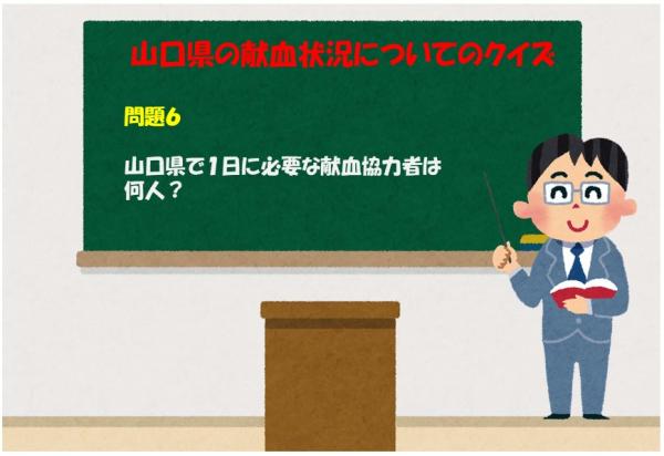 山口県で１日に必要な献血協力は何人？