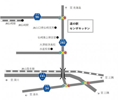 センザキッチンの地図