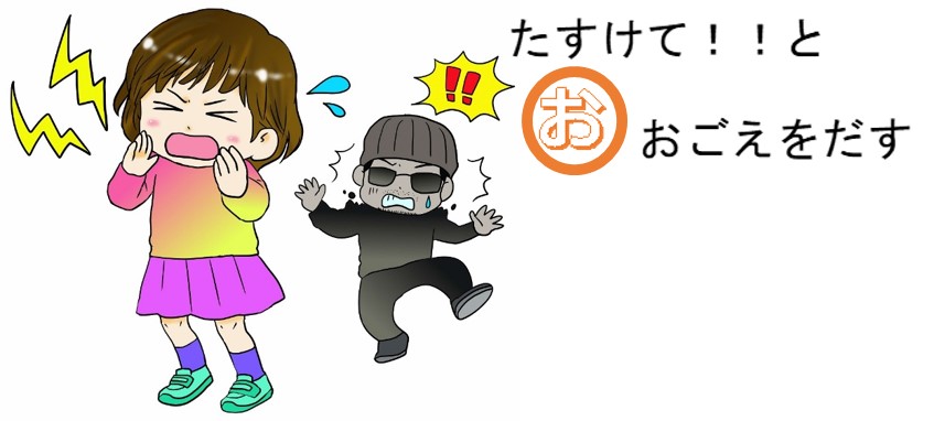 助けてと大声を出す