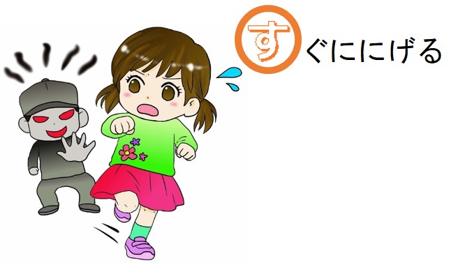 すぐに逃げる