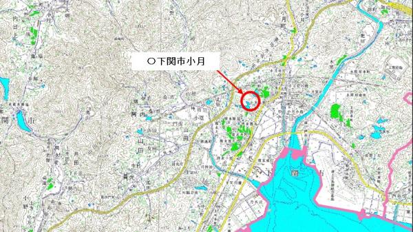 下関市小月位置図