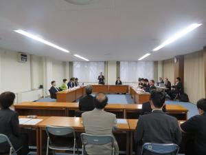 福島県庁での説明の様子