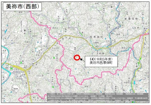 美祢市西部位置図
