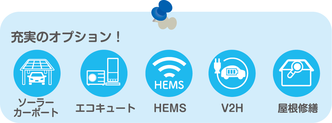充実のオプション