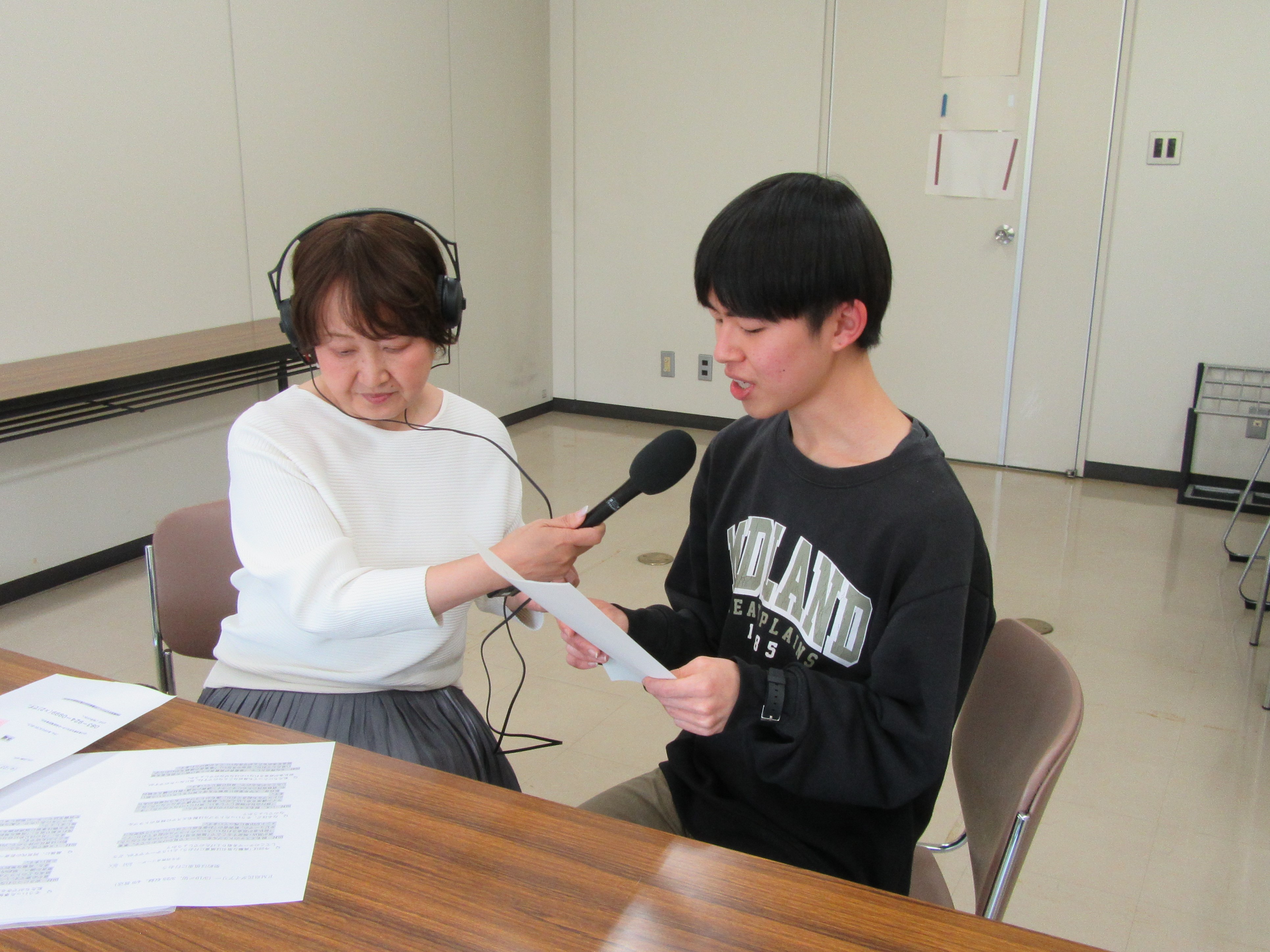 啓発ラジオ収録の様子