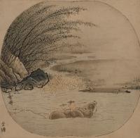 倣李唐牧牛図