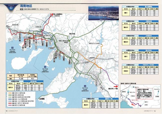工業用水エリアマップ周南