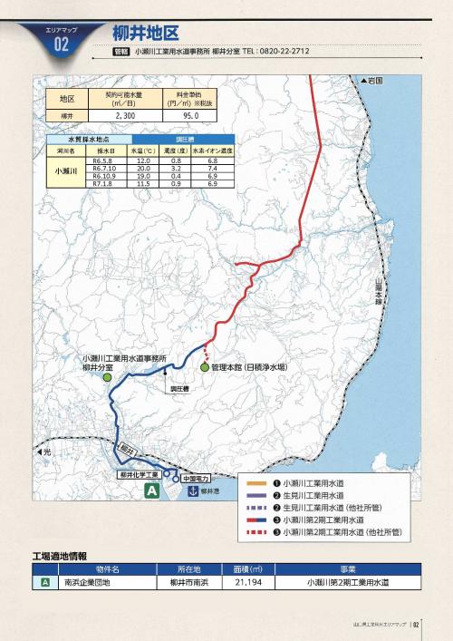 工業用水エリアマップ柳井
