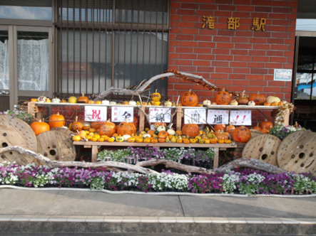 滝部駅展示