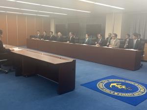 不発弾処理について緊急要望を行う柳居議長