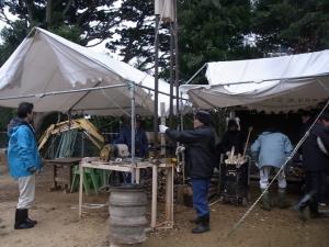 竹炭、竹酢液の製造