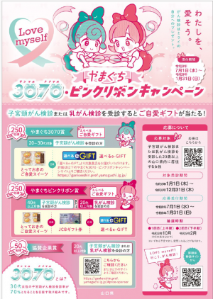 やまぐち3070・ピンクリボンキャンペーンチラシ