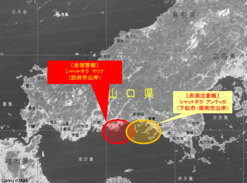 赤潮警報・注意報発令位置図