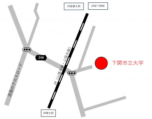 下関市立大学位置図