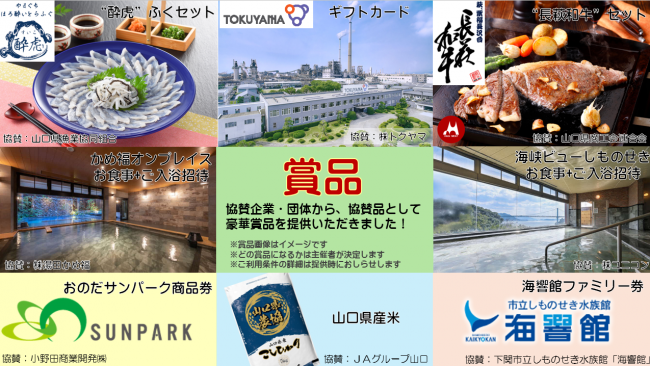 協賛企業・団体から提供いただいた豪華賞品の画像