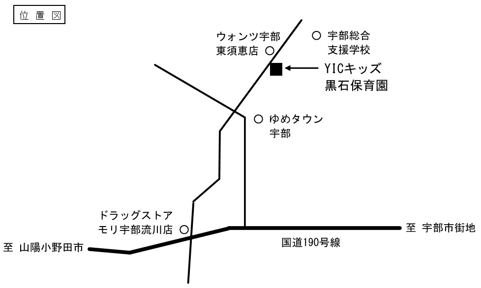 位置図　YICキッズ黒石保育園