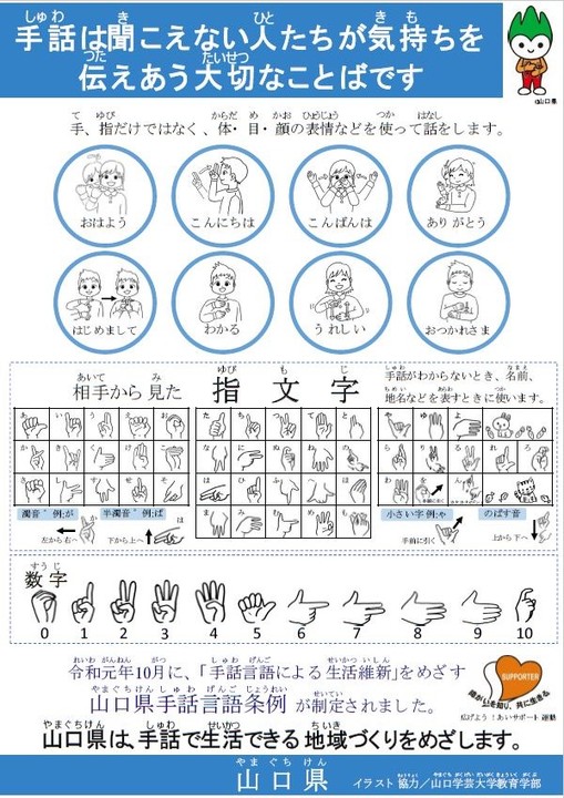 手話言語条例ポスター