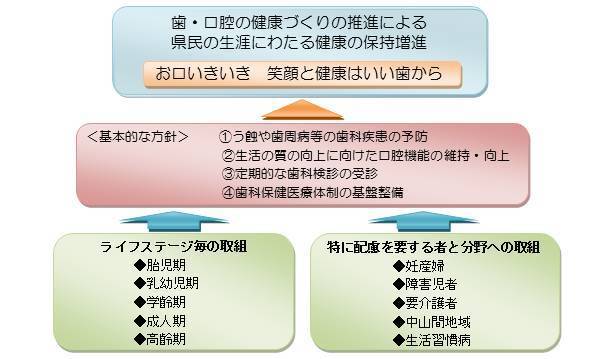 やまぐち歯・口腔の健康づくり推進計画の概念図の画像