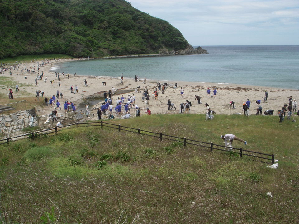 海岸清掃の様子の画像