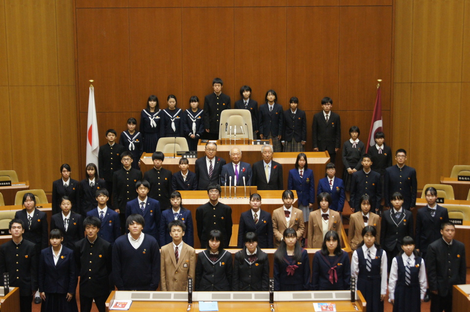 第5回やまぐち高校生県議会（集合写真）